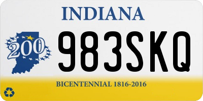 IN license plate 983SKQ