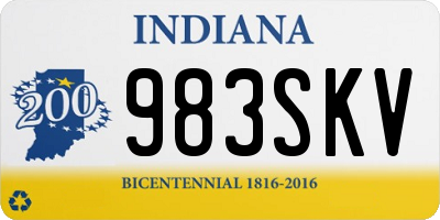 IN license plate 983SKV