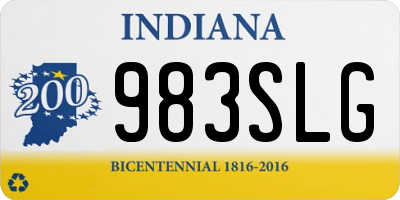 IN license plate 983SLG