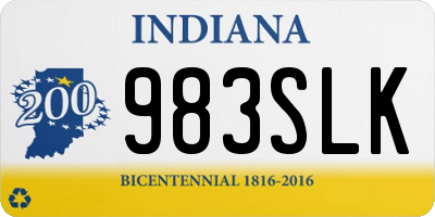 IN license plate 983SLK