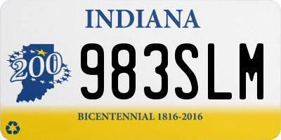 IN license plate 983SLM