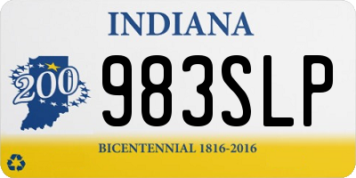 IN license plate 983SLP