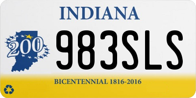 IN license plate 983SLS