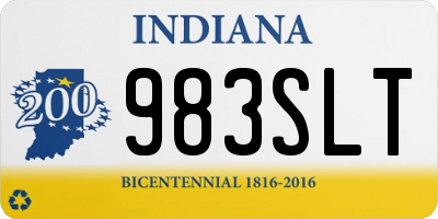 IN license plate 983SLT