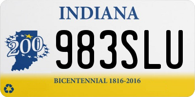 IN license plate 983SLU