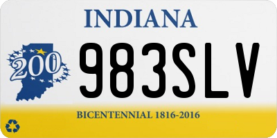 IN license plate 983SLV