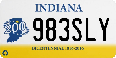 IN license plate 983SLY