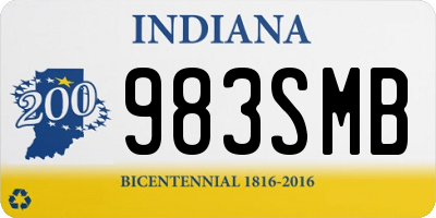 IN license plate 983SMB