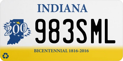 IN license plate 983SML