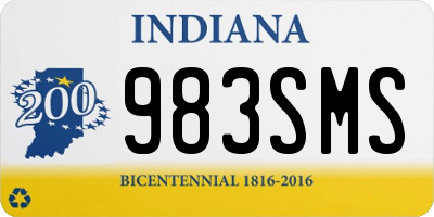 IN license plate 983SMS