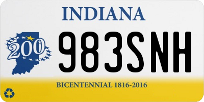 IN license plate 983SNH