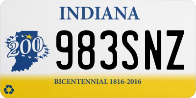 IN license plate 983SNZ