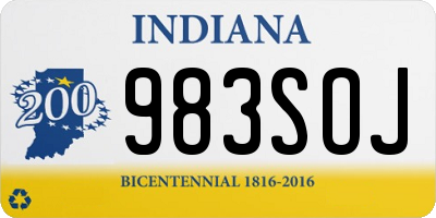 IN license plate 983SOJ