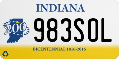 IN license plate 983SOL