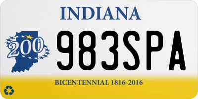 IN license plate 983SPA