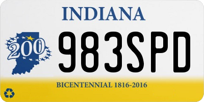 IN license plate 983SPD