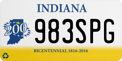 IN license plate 983SPG