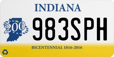 IN license plate 983SPH