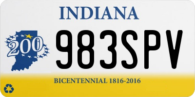 IN license plate 983SPV