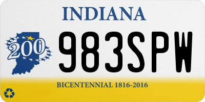 IN license plate 983SPW