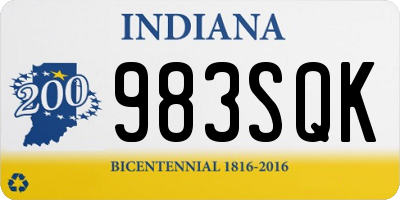 IN license plate 983SQK
