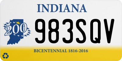 IN license plate 983SQV