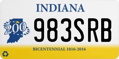 IN license plate 983SRB