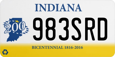 IN license plate 983SRD