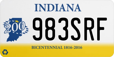 IN license plate 983SRF