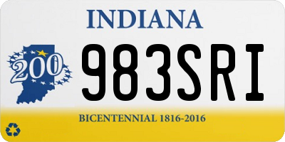 IN license plate 983SRI