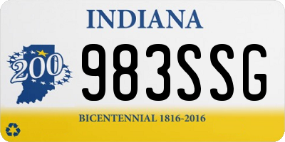 IN license plate 983SSG