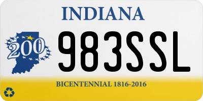 IN license plate 983SSL