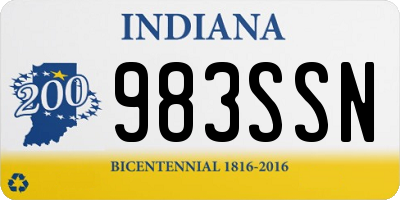 IN license plate 983SSN