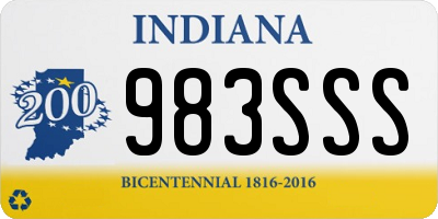 IN license plate 983SSS