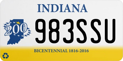 IN license plate 983SSU