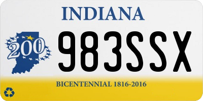 IN license plate 983SSX