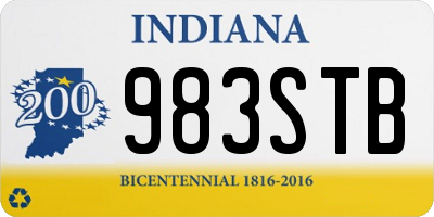 IN license plate 983STB