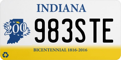 IN license plate 983STE