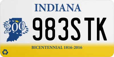 IN license plate 983STK