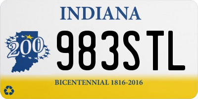 IN license plate 983STL