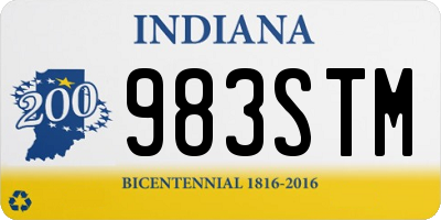 IN license plate 983STM