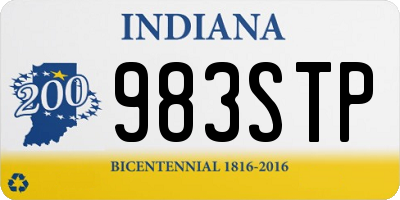 IN license plate 983STP