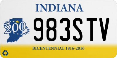 IN license plate 983STV