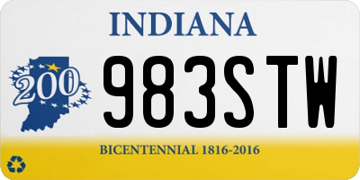 IN license plate 983STW