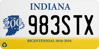 IN license plate 983STX