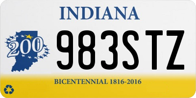 IN license plate 983STZ