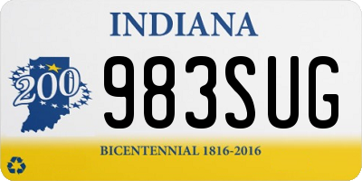 IN license plate 983SUG