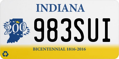 IN license plate 983SUI