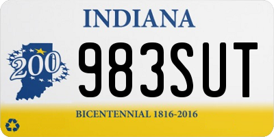 IN license plate 983SUT