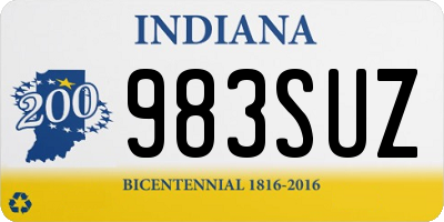 IN license plate 983SUZ